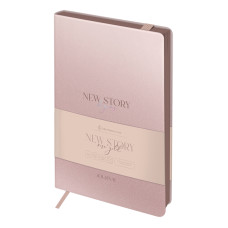 Ежедневник недатированный А5, 136л., кожзам, Greenwich Line "New Story. Rose gold", тон. блок
