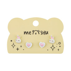 Серьги MESHU "Cuteness", бижутерия, 2 пары