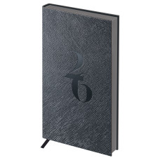 Еженедельник датированный 2026г., 90*165, 64л., мягкий переплет, кожзам, BG "Shine. Iron", серый, цветной срез