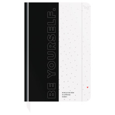Ежедневник недатированный А5, 136л., 7БЦ BG "Minimal. B&W", глянцевая ламинация, отд. фольгой