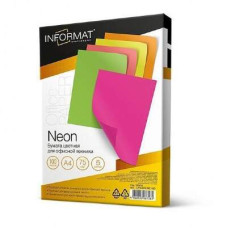 Бумага цветная для офисной техники Информат Neon 100 л. 75 г/м2 5 цветов