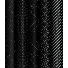 Упаковочная бумага глянц. 70*100см, MESHU "Pattern on black", 80г/м2, ассорти