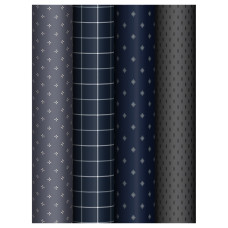 Упаковочная бумага глянц. 70*100см, MESHU "Dark", 80г/м2, ассорти 4 дизайна