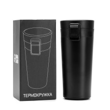 Термокружка Мастер К Style, 380 мл, сохраняет тепло 8 ч, с ситечком, нержавеющая сталь, чёрная