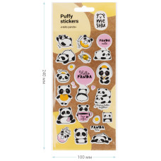Наклейки объемные MESHU "Hello panda", 10*24см, 21 наклейка