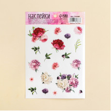Наклейка 7181867 бумажные «Цветы», 11 × 16 см