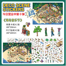 Наклейки, как игра Deco scene Stickers Пиратский остров 18*29,5