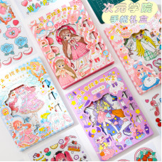 Набор для творчества Lovely (48 наклеек 10,5*14, коврик для резки, ножик)
