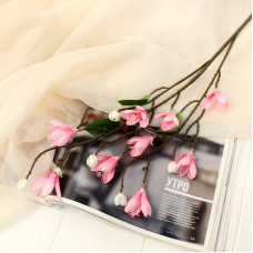 Цветок искусственный "Белоцветник шелковый" 74х4 см, розовый