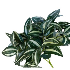 Растение искусственное "Традесканция" ,30 см Белый-зеленый