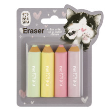 Набор ластиков MESHU "Little Pencils" 4шт., 65*15*15мм, термопластичная резина