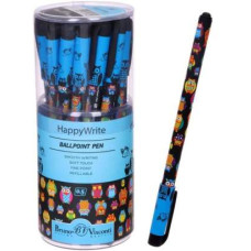 Ручка шариковая HappyWrite Сказочные совы, узел 0.5 мм, стержень синий