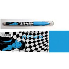 Ручка гелевая синяя Анимэ (синяя клетка) 0.5 Centrum с резиновой вставкой