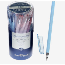 Ручка шариковая PointWrite Zefir, узел 0.38 мм, синие чернила, матовый корпус Silk Touch
