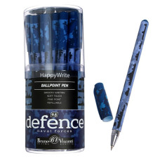 Ручка шариковая HappyWrite "Военный паттерн.Корабли", 0,5 мм, синие чернила