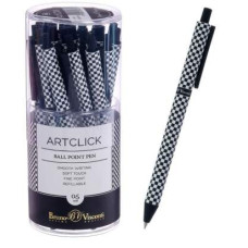 Ручка шариковая автоматическая ArtClick «Шашечки», узел 0.5 мм, синие чернила, матовый корпус Silk T