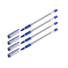 Ручка шариковая OfficeSpace "School" синяя, 1,0мм, грип, на масляной основе