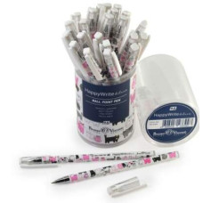 Ручка шариковая HappyWrite "Розовые котята", узел 0.5 мм, стержень синий