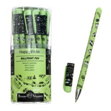 Ручка шариковая FreshWrite HappyWrite «Машинки», узел 0.5 мм, синие пигментные чернила, корпус Soft Touch