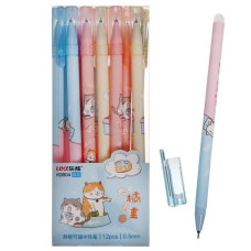 Ручка гелевая синяя Пиши-стирай Cat
