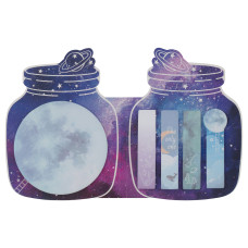 Флажки-закладки и самоклеящиеся блоки в наборе MESHU "Universe", 20л*5 цветов