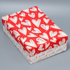 Коробка складная «Сердца», 30 × 20 × 9 см