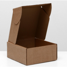Коробка самосборная, без окна, крафт, 19×18×8.5 см