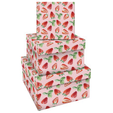 Коробка подарочная MESHU Strawberry 17.5*17.5*10