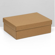 Коробка подарочная складная, упаковка, крафт, 21×15×7 см