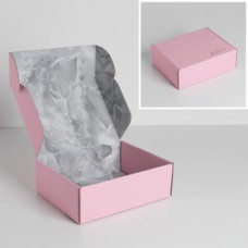 Коробка подарочная двухсторонняя складная, упаковка, «Мрамор», 27 х 21 х 9 см
