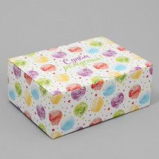 Коробка подарочная складная, упаковка, «С днём рождения », 26 х 19 х 10 см