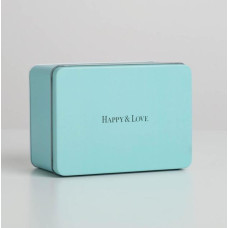 Коробка жестяная подарочная «Счастья»,, 15 х 11 х 7 см