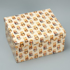 Коробка подарочная складная, упаковка, «Милые котики», 31.2 х 25.6 х 16.1 см