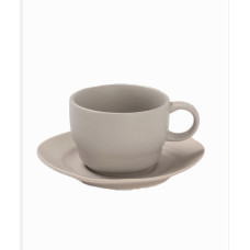 Чайная пара Magistro Potter, 2 предмета: чашка 250 мл, блюдце d=15.3 см, фарфор