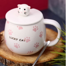 Кружка «Lucky cat's paw», pink (440 ml) 