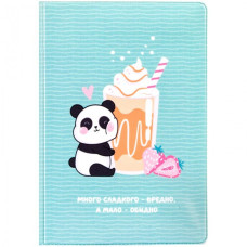Обложка для паспорта Sweet panda, ПВХ, 2 кармана