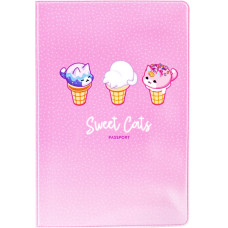 Обложка для паспорта Sweet cats ПВХ 2 кармана