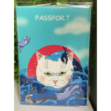 Обложка на паспорт ПСТ-34 Кот в Море