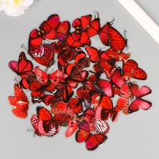 Наклейки PVC "Красные бабочки" набор 40 шт 8х7 см