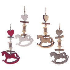 Украшение новогоднее "Лошадка", L8 W1,5 H16 см