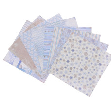 Набор бумаги для скрапбукинга "Снежные узоры" 8 листов 180г/м2, 15,2х15,2см