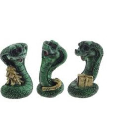 Фигурка декоративная "Змея", L3 W3,5 H5 см, 3в.