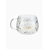 Кружка новогодняя стеклянная «С Новым годом! Чудесное время», 400 мл