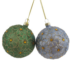 Украшение новогоднее "Шар", D 8 см, L8 W8 H 10 см