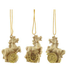 Фигурка декоративная подвесная "Лошадка", L3 W1,5 H 4 см