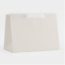 Пакет подарочный с широким дном 25×19×18 см, белый