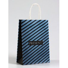 Пакет подарочный крафт Present, 18×8×25 см