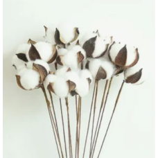 Хлопок искусственный на вставке 25 см белый