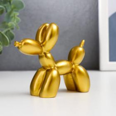 Сувенир "Воздушный шарик - собачка" золото 8х10х4 см