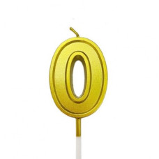 Свеча в торт "День Рождения" (золото, металлик, на шпажке)